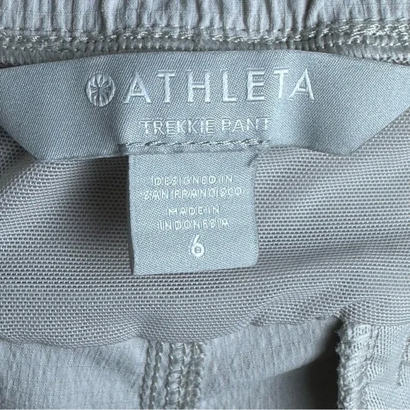 Athleta Women’s Trekkie Belted Pant Birch Grey Sz 6 - Picture 16 of 16